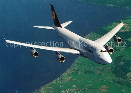 AK / Ansichtskarte Lufthansa Boeing 747 400 Kat. Flug