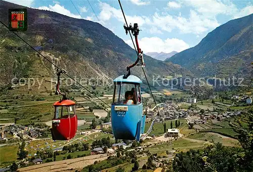 AK / Ansichtskarte Seilbahn Valls d Andorra Encamp  Kat. Bahnen