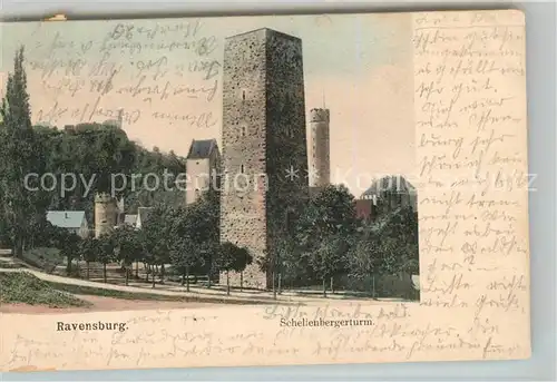 AK / Ansichtskarte Ravensburg Wuerttemberg Schellenbergerturm Kat. Ravensburg