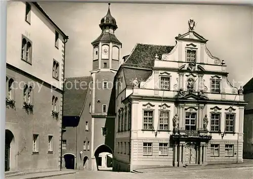 AK / Ansichtskarte Wangen Allgaeu Rathaus Ratsloch Landratsamt Kat. Wangen im Allgaeu