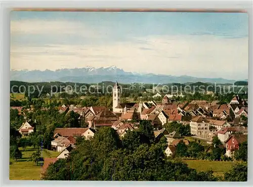 AK / Ansichtskarte Wangen Allgaeu Panorama mit Saentis Kat. Wangen im Allgaeu