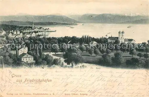 AK / Ansichtskarte Friedrichshafen Bodensee Panorama mit Schloss Kirche Kat. Friedrichshafen