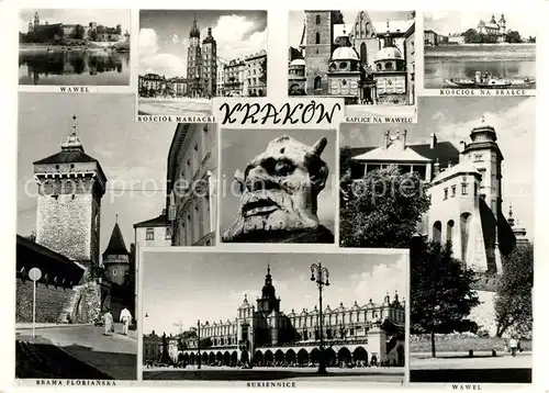 AK / Ansichtskarte Krakow Krakau Kaplice na Wawelu Kosciol na Skalce Mariacki