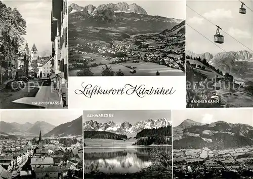 AK / Ansichtskarte Kitzbuehel Tirol Hahnenkamm Hauptstrasse Schwarzsee Kat. Kitzbuehel