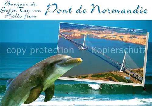 AK / Ansichtskarte Le Havre Pont de Normandie vue aerienne Dauphin Kat. Le Havre