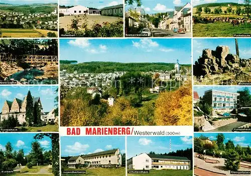 AK / Ansichtskarte Bad Marienberg Teilansichten Landschaftspanorama