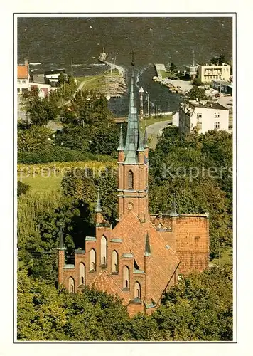 AK / Ansichtskarte Frombork Kosciol neogotycki Neogotische Kirche Fliegeraufnahme Kat. Frauenburg Ostpreussen