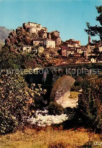 AK / Ansichtskarte Corte Pont vue sur le village ancienne capitale de Pascal Paoli Kat. Corte