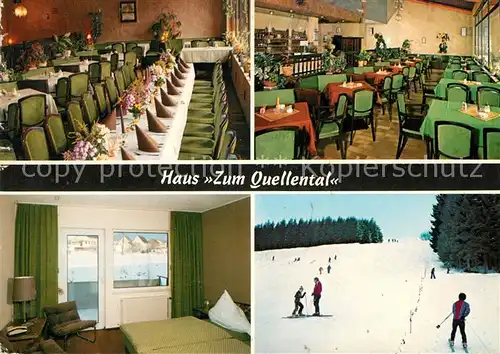 AK / Ansichtskarte Valbert Hotel Restaurant Cafe Haus Zum Quellental Wintersport Kat. Meinerzhagen