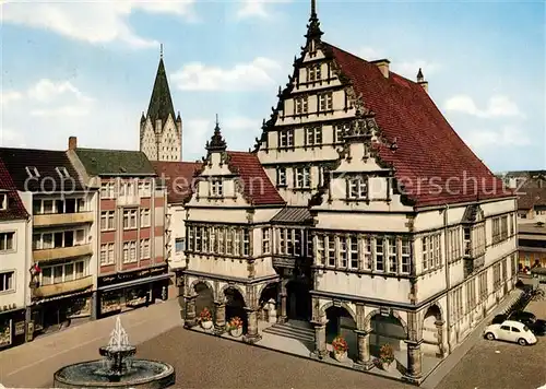 AK / Ansichtskarte Paderborn Renaissance Rathaus Brunnen Domturm Kat. Paderborn