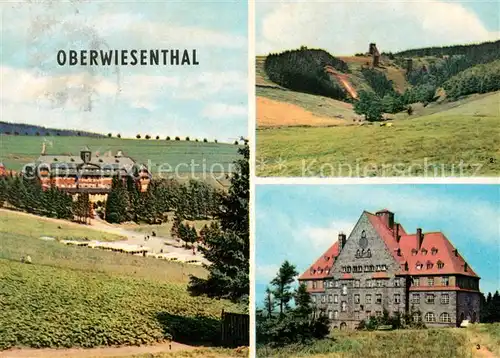 AK / Ansichtskarte Oberwiesenthal Erzgebirge Ferienheim der IG Wismut Aktivist Schanzen FDGB Sanatorium Sachsenbaude Kat. Oberwiesenthal