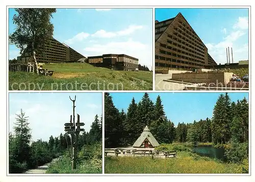 AK / Ansichtskarte Schoeneck Vogtland FDGB Erholungsheim Marx Wegweiser Grillplatz am Wasser Kat. Schoeneck Vogtland