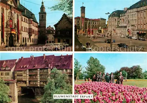 AK / Ansichtskarte Erfurt Platz der DSF Bahnhofsvorplatz Interhotel Erfurter Hof Kraemerbruecke iga Kat. Erfurt