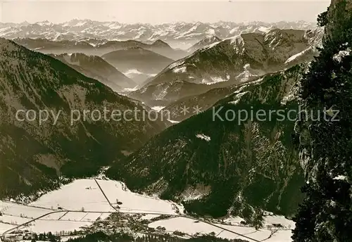 AK / Ansichtskarte Bayrischzell Blick von der Wendelstein Terrasse mit Zillertaler Alpen Kat. Bayrischzell