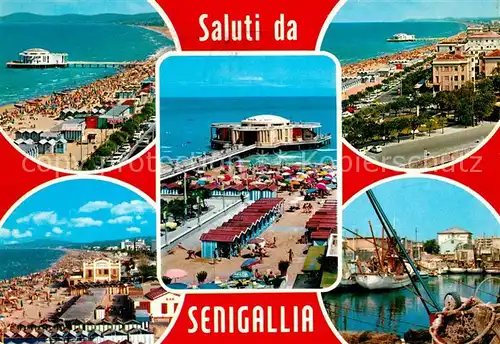 AK / Ansichtskarte Senigallia Teilansichten Strand Hafen Seebruecke Kat. Italien