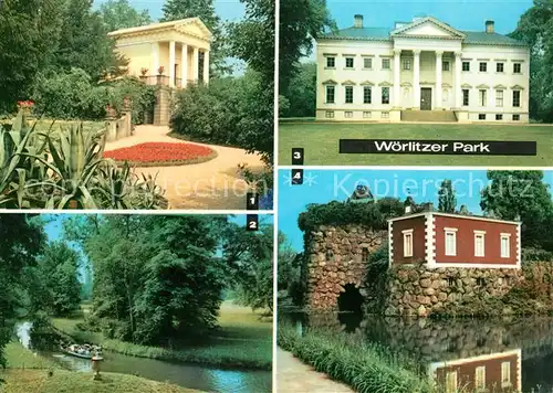 AK / Ansichtskarte Woerlitz Am Floratempel An der Goldenen Urne Schlossmuseum Der Stein Kat. Woerlitz
