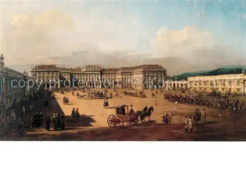 AK / Ansichtskarte Kuenstlerkarte Bernardo Bellotto Canaletto Schloss Schoenbrunn 1758 61 Kat. Kuenstlerkarte