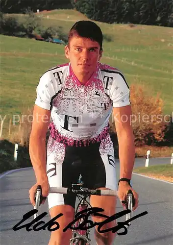 AK / Ansichtskarte Radsport Radrennfahrer Udo Boelts Autogramm Telekom Kat. Sport