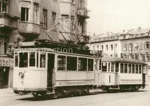 AK / Ansichtskarte Strassenbahn Strassenbahnzug Linie 7 Boseplatz  Kat. Strassenbahn