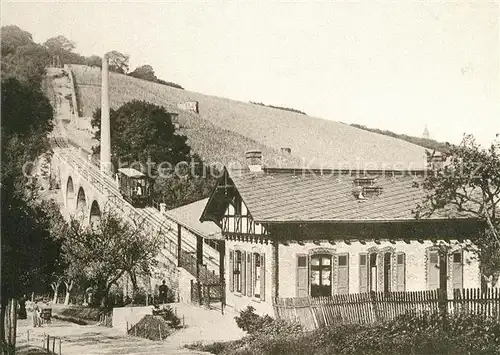 AK / Ansichtskarte Nerobergbahn Weinberg Wiesbaden um 1900 Kat. Zahnstangenstandseilbahn