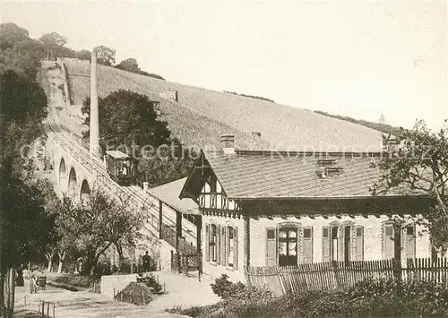 AK / Ansichtskarte Nerobergbahn Bergbahnstrasse Weinberg um 1900 Wiesbaden Kat. Zahnstangenstandseilbahn