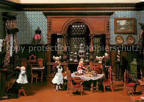 AK / Ansichtskarte Puppen Puppenstube Berliner Wohnzimmer um 1890 Freilichtmuseum Kommern Kat. Spielzeug
