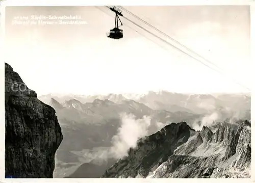 AK / Ansichtskarte Seilbahn Saentis Glarner  und Berneralpen Kat. Bahnen