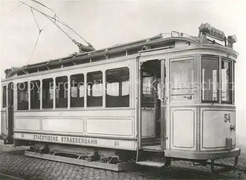 AK / Ansichtskarte Strassenbahn Triebwagen 54 Mainz 1907 Kat. Strassenbahn
