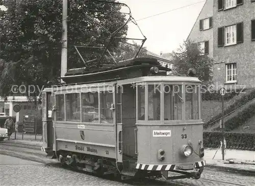 AK / Ansichtskarte Strassenbahn Schleif Triebwagen 33 Mainz Kat. Strassenbahn
