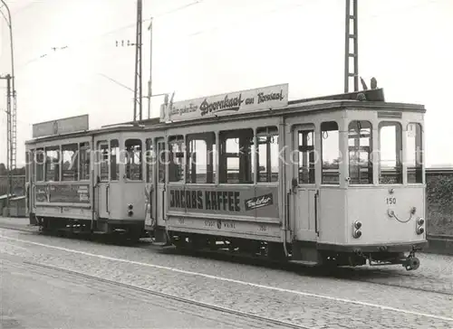 AK / Ansichtskarte Strassenbahn Beiwagen 150 und 153 Mainz  Kat. Strassenbahn