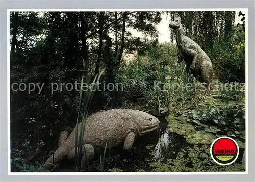 AK / Ansichtskarte Dinosaurier Mastodonsaurus Corythosaurus Saurierpark Kleinwelka Kat. Tiere