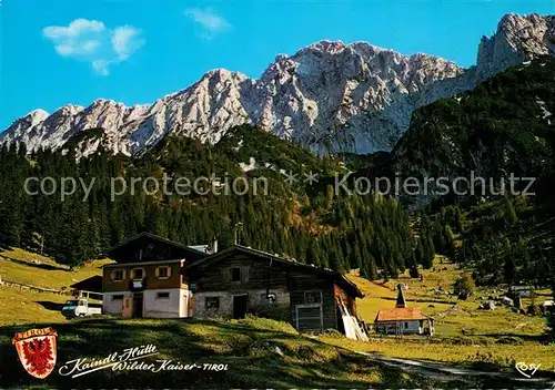 AK / Ansichtskarte Kufstein Tirol Kaindl Huette Berghuette Kaisergebirge Kat. Kufstein