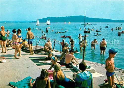 AK / Ansichtskarte Balatonfuered Strand am Plattensee Kat. Ungarn