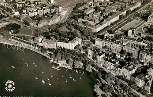 AK / Ansichtskarte Hamburg Fliegeraufnahme An der Alster Kat. Hamburg