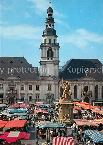 AK / Ansichtskarte Mannheim Marktplatz Marktplatzbrunnen Altes Rathaus  Kat. Mannheim