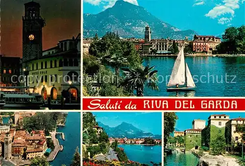 AK / Ansichtskarte Riva del Garda Hotel Sole Fliegeraufnahme Segelboot Kat. 