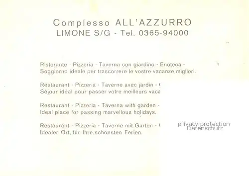 AK / Ansichtskarte Limone sul Garda Complesso Allazzurro Kat. 