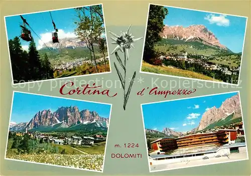 AK / Ansichtskarte Cortina d Ampezzo Seilbahn Panorama Hotel Kat. Cortina d Ampezzo