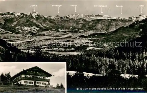 AK / Ansichtskarte Lenggries Panorama Blick vom Blomberghaus auf Lenggriesertal Alpen Kat. Lenggries