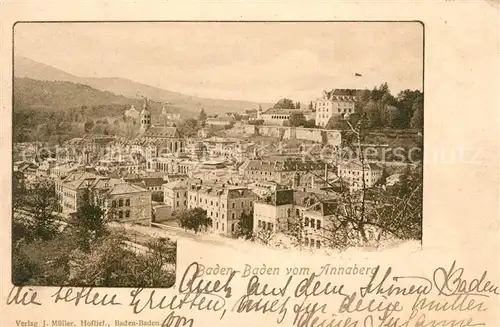 AK / Ansichtskarte Baden Baden Blick vom Annaberg Kat. Baden Baden