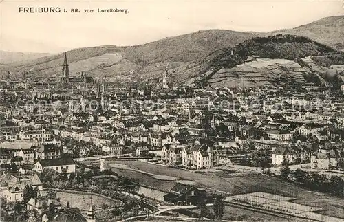 AK / Ansichtskarte Freiburg Breisgau Blick vom Lorettoberg Kat. Freiburg im Breisgau