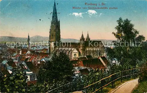 AK / Ansichtskarte Freiburg Breisgau Muenster vom Greifeneckschloessle Kat. Freiburg im Breisgau