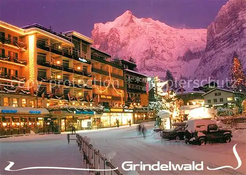 AK / Ansichtskarte Grindelwald Hotel Kreuz und Post mit Wetterhorn Kat. Grindelwald
