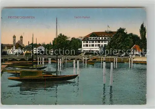 AK / Ansichtskarte Friedrichshafen Bodensee Yachthafen Schlosskirche Kat. Friedrichshafen