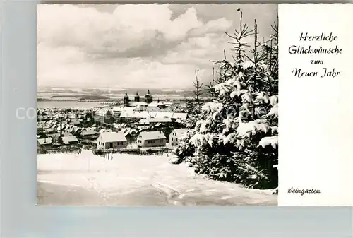 AK / Ansichtskarte Weingarten Wuerttemberg Panorama Basilika Winterlandschaft