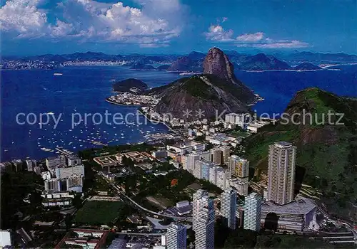 AK / Ansichtskarte Rio de Janeiro Vista aerea Rio Sul com Pao de Acucar ao fundo Kat. Rio de Janeiro