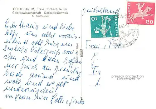 AK / Ansichtskarte Dornach SO Goetheanum Freie Hochschule fuer Geisteswissenschaft Baumbluete Kat. Dornach