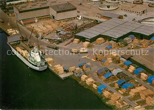 AK / Ansichtskarte Bussum Fliegeraufnahme Hafen Holzhaendler Kat. Niederlande