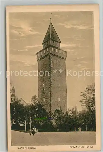 AK / Ansichtskarte Ravensburg Wuerttemberg Gemalter Turm Kat. Ravensburg