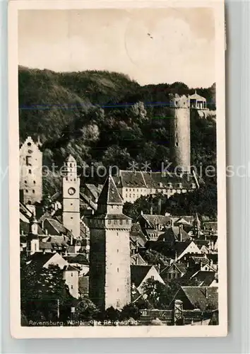 AK / Ansichtskarte Ravensburg Wuerttemberg Panorama mit Mehlsack Tuerme Kat. Ravensburg